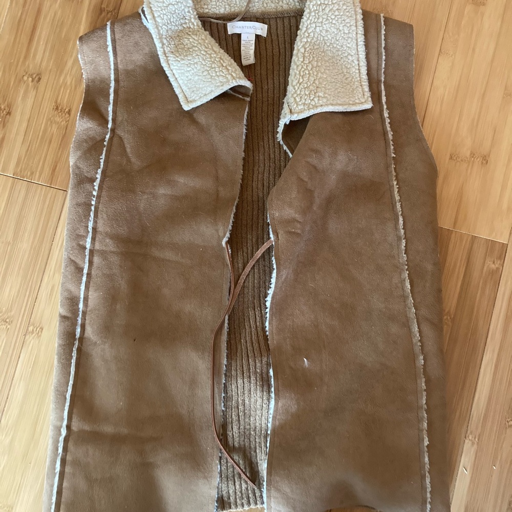 Brown Shearling Vest
